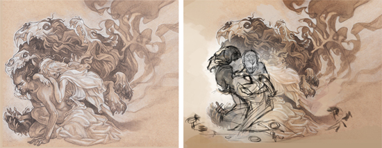 thumbnail concept sketches