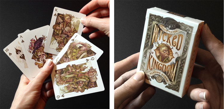 the Wicked Kingdom illustrated playing card deck - card art ©Wylie Beckert