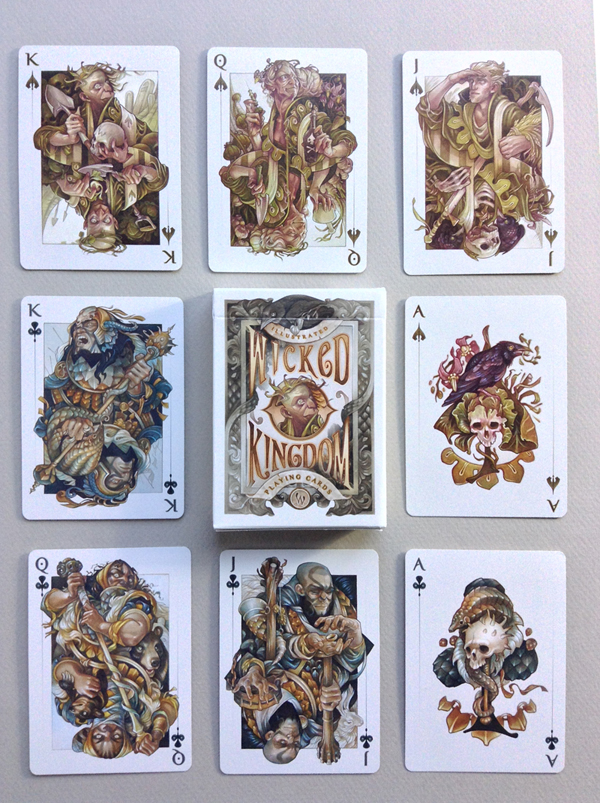 The Wicked Kingdom deck: Illustrated Playing Cards. art by Wylie Beckert