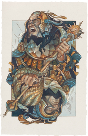 The Wicked Kingdom deck: Illustrated Playing Cards. art by Wylie Beckert